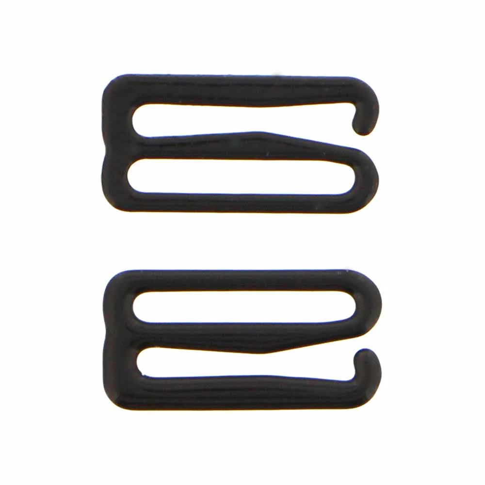 UNIQUE SEWING Lingerie/Swimsuit Bra Hooks Black - 19mm (¾") - 2pcs - Image 2