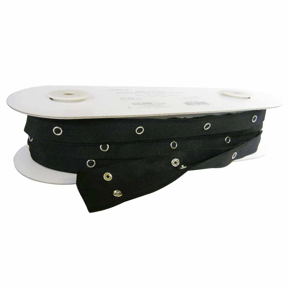 UNIQUE Metal Snaps Tape - 18mm x 10m (¾" x 11yds) - Black