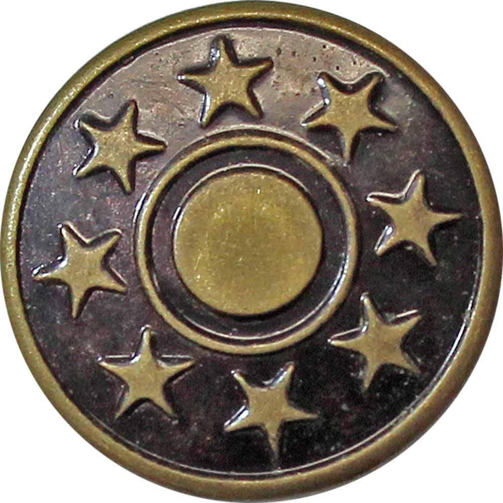 UNIQUE SEWING Jean Buttons No Sewing - Antique Brass Stars - 6pcs. - 17mm (⅝") - Image 4