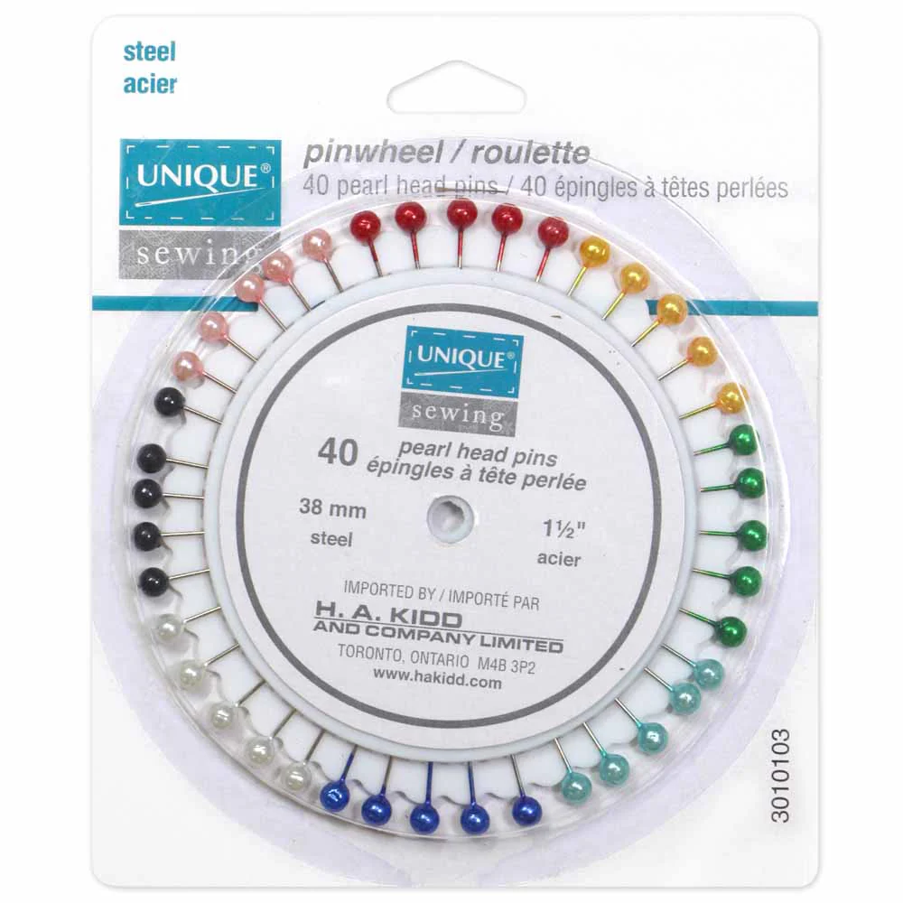 UNIQUE Pearlhead Pinwheel 40pcs - 38mm (1½")