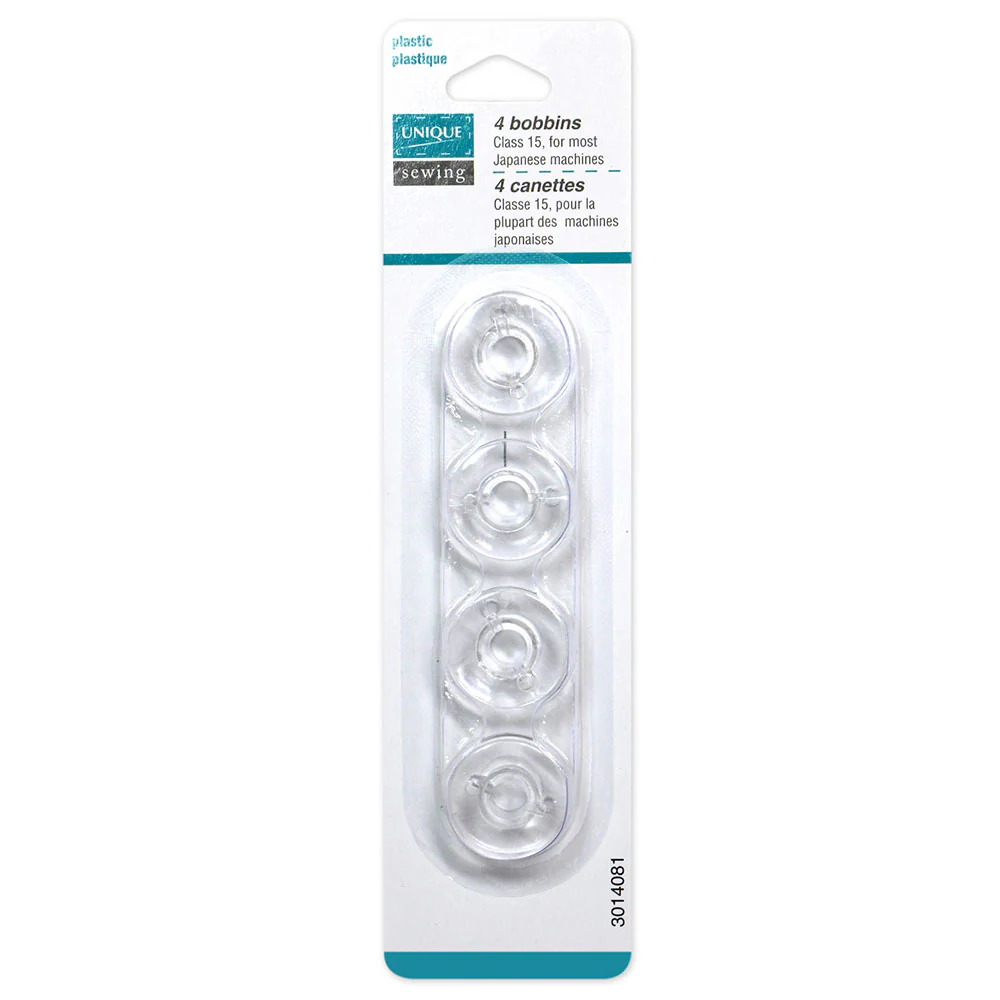 UNIQUE SEWING Plastic Bobbins - Japanese Machine - 4pcs