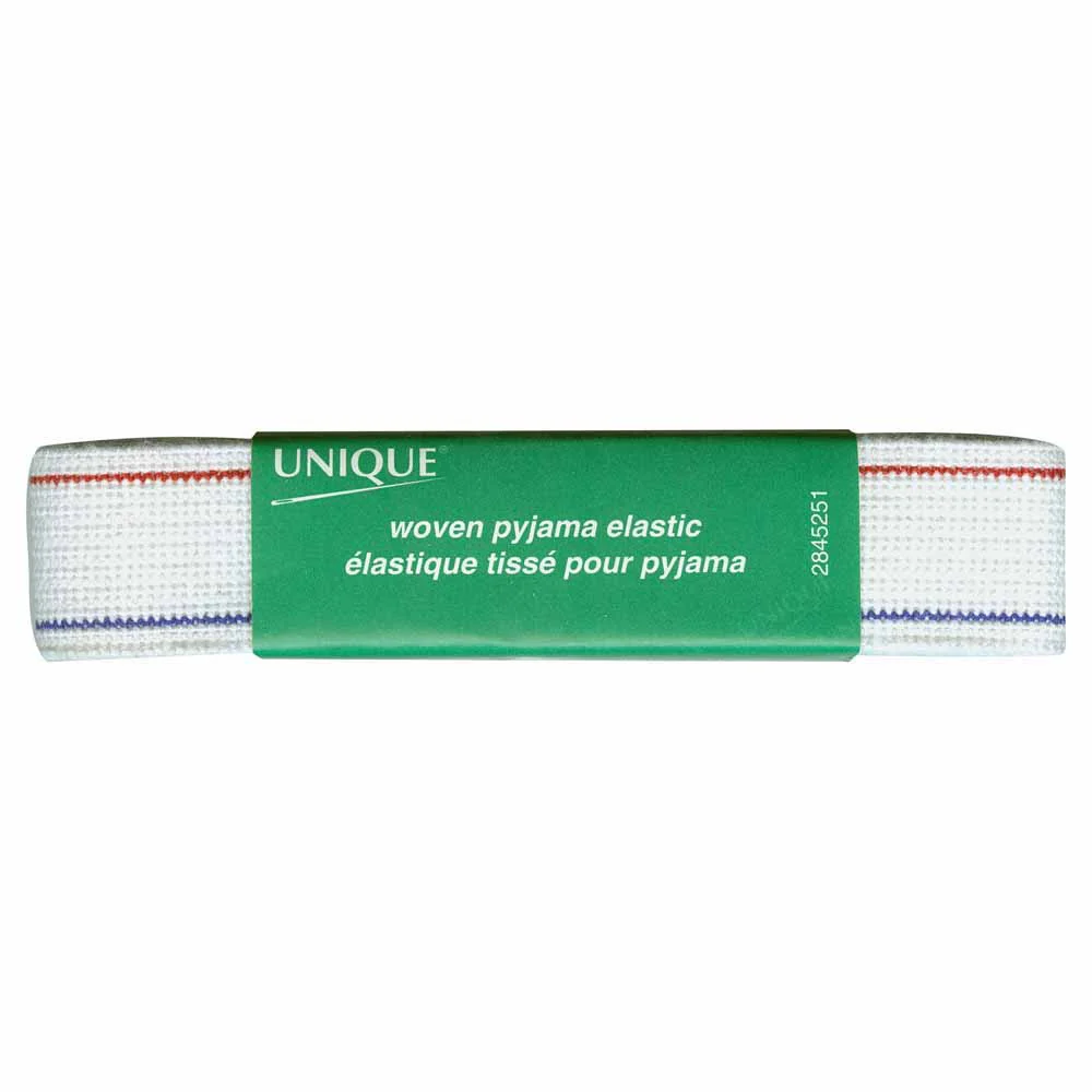 UNIQUE Pyjama Elastic 25mm x 0.9m - White