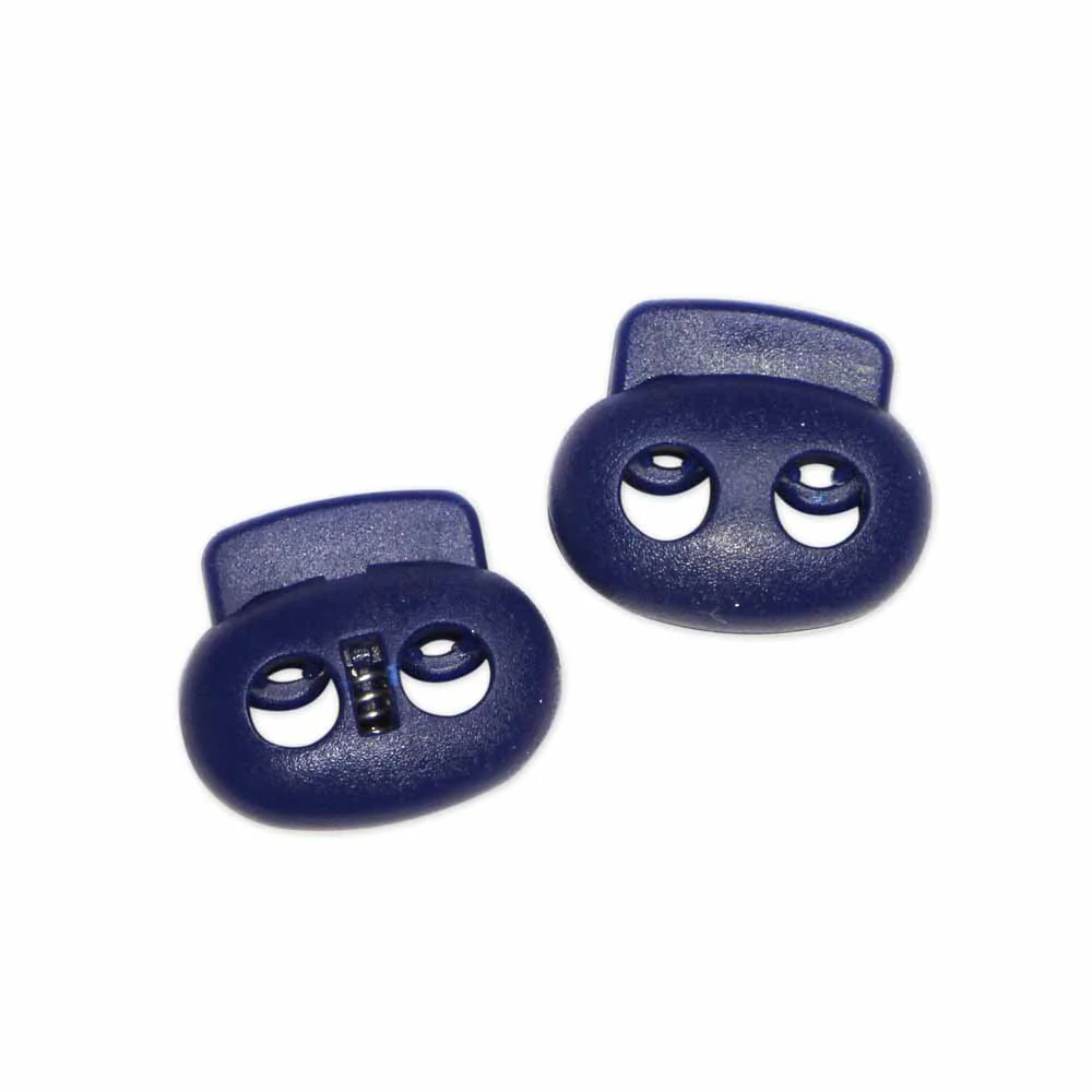 UNIQUE SEWING 2 Hole Cord Stops - Navy Blue - 2 pcs - Image 2
