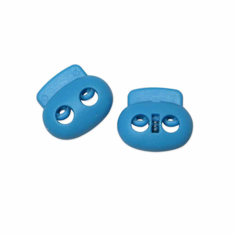 UNIQUE SEWING 2 Hole Cord Stops - Turquoise - 2 pcs - Image 2