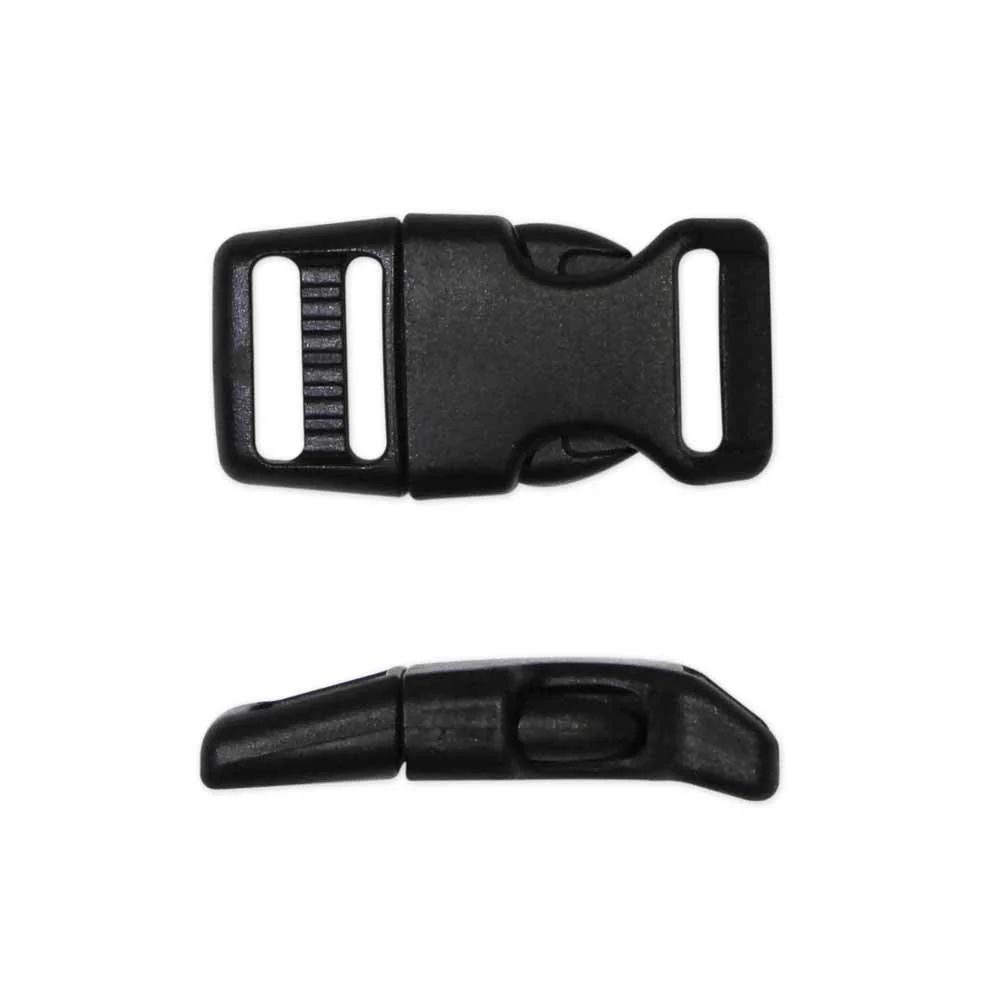 UNIQUE SEWING Contoured Parachute Buckle - Plastic - 15mm (5/8") - Black - 2 pcs - Image 2