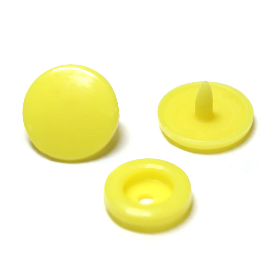 UNIQUE SEWING Plastic Snap Fasteners - Yellow - size 2 / 11mm (⅜") - 30 sets - Image 2
