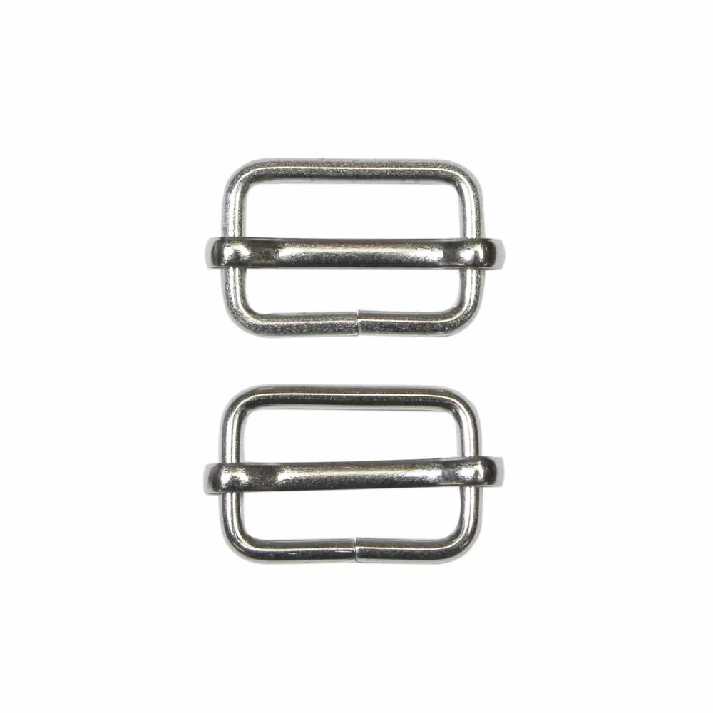 UNIQUE SEWING Slide Buckle - Metal - 25mm (1") - Silver - 2 pcs - Image 2