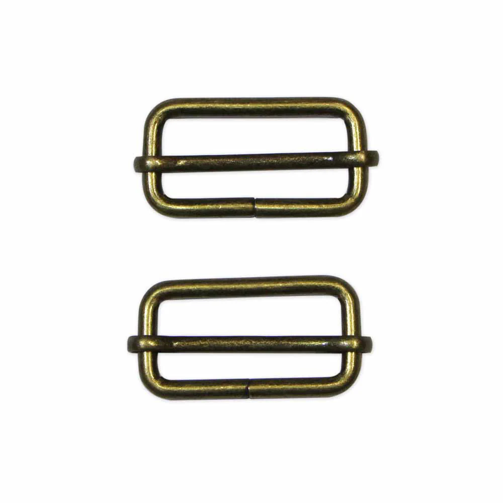 UNIQUE SEWING Slide Buckle - Metal - 32mm (1¼") - Antique Gold - 2 pcs - Image 2