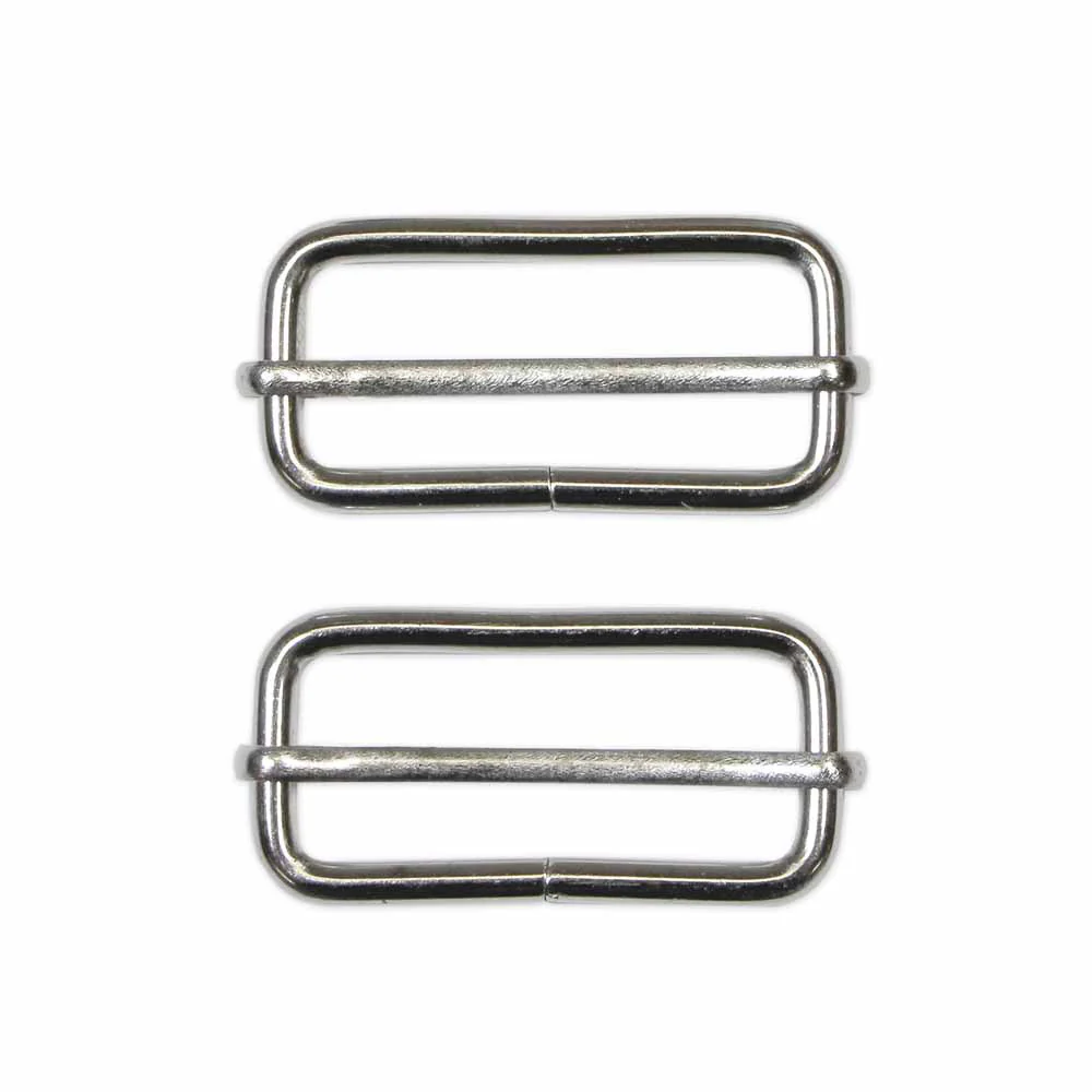 UNIQUE SEWING Slide Buckle - Metal - 38mm (1½") - Silver - 2 pcs - Image 2