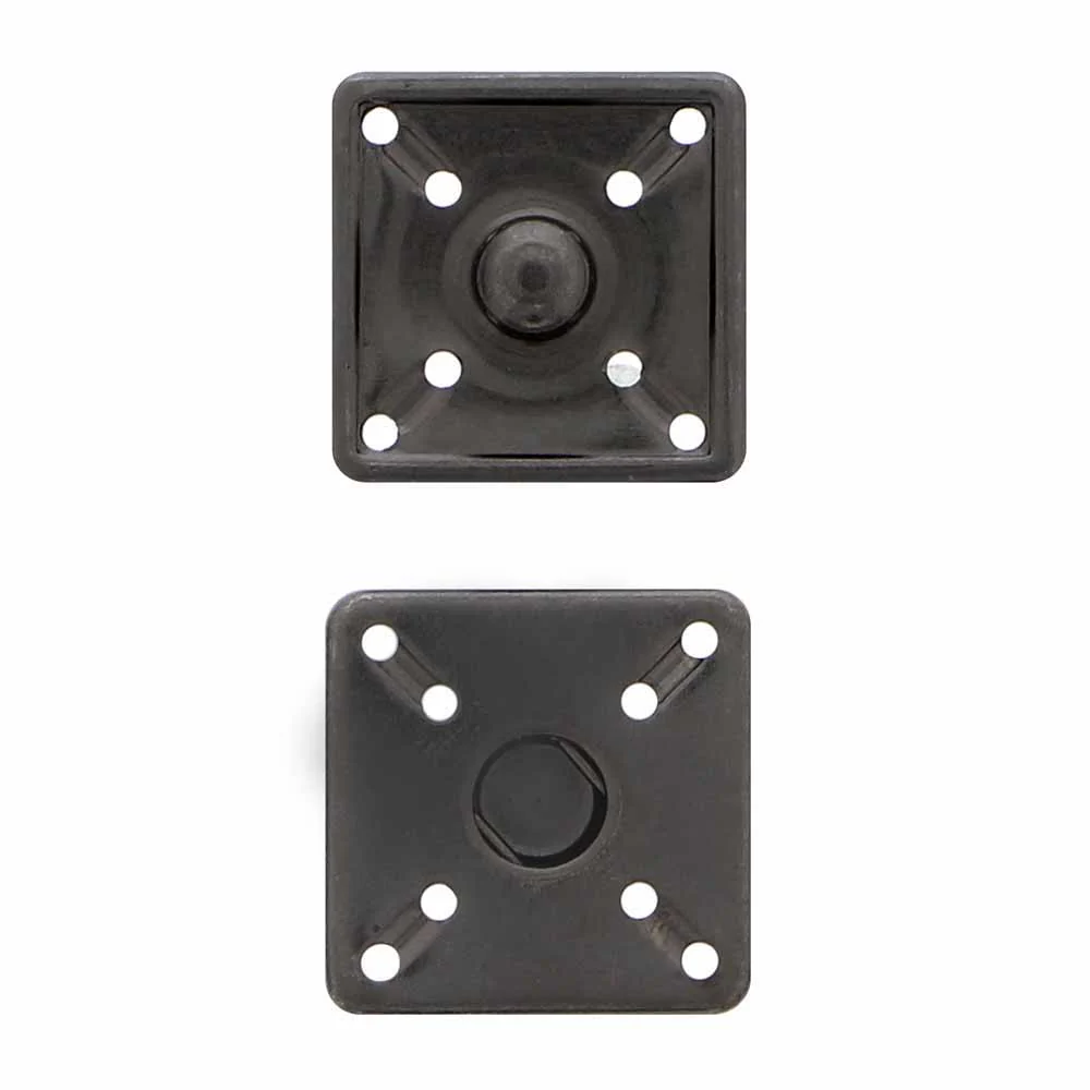 UNIQUE SEWING Square Snap Fasteners - 21mm (⅞") - Gunmetal - 4 sets - Image 2
