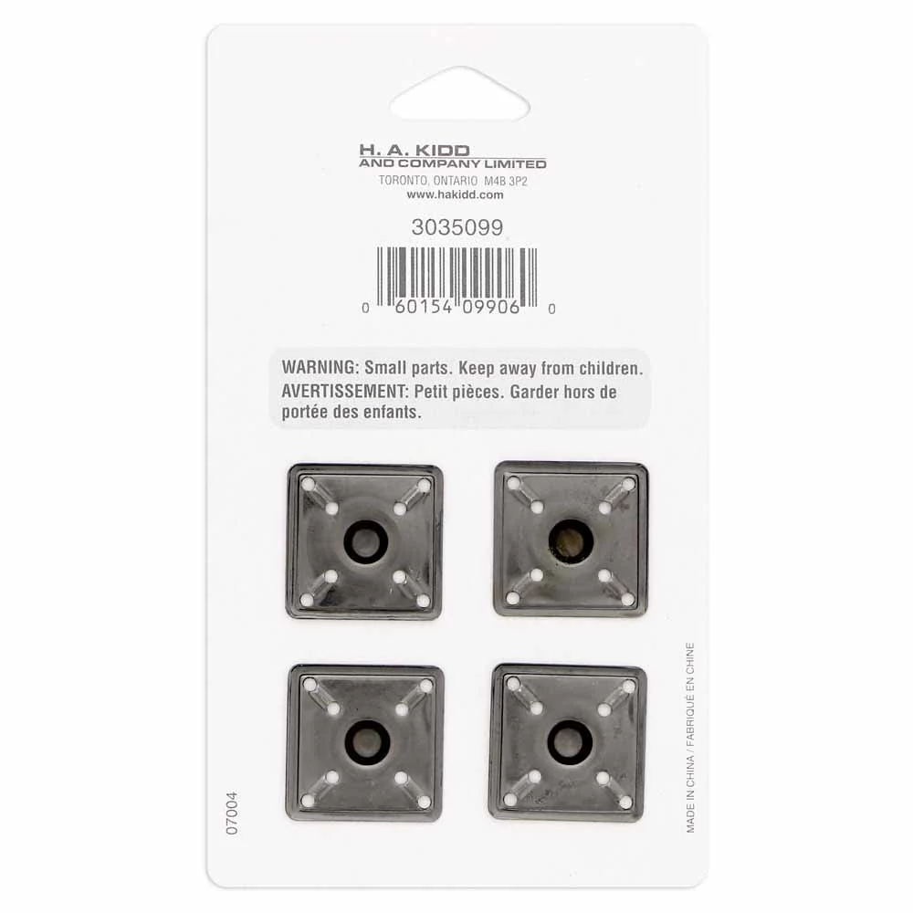 UNIQUE SEWING Square Snap Fasteners - 21mm (⅞") - Gunmetal - 4 sets - Image 3