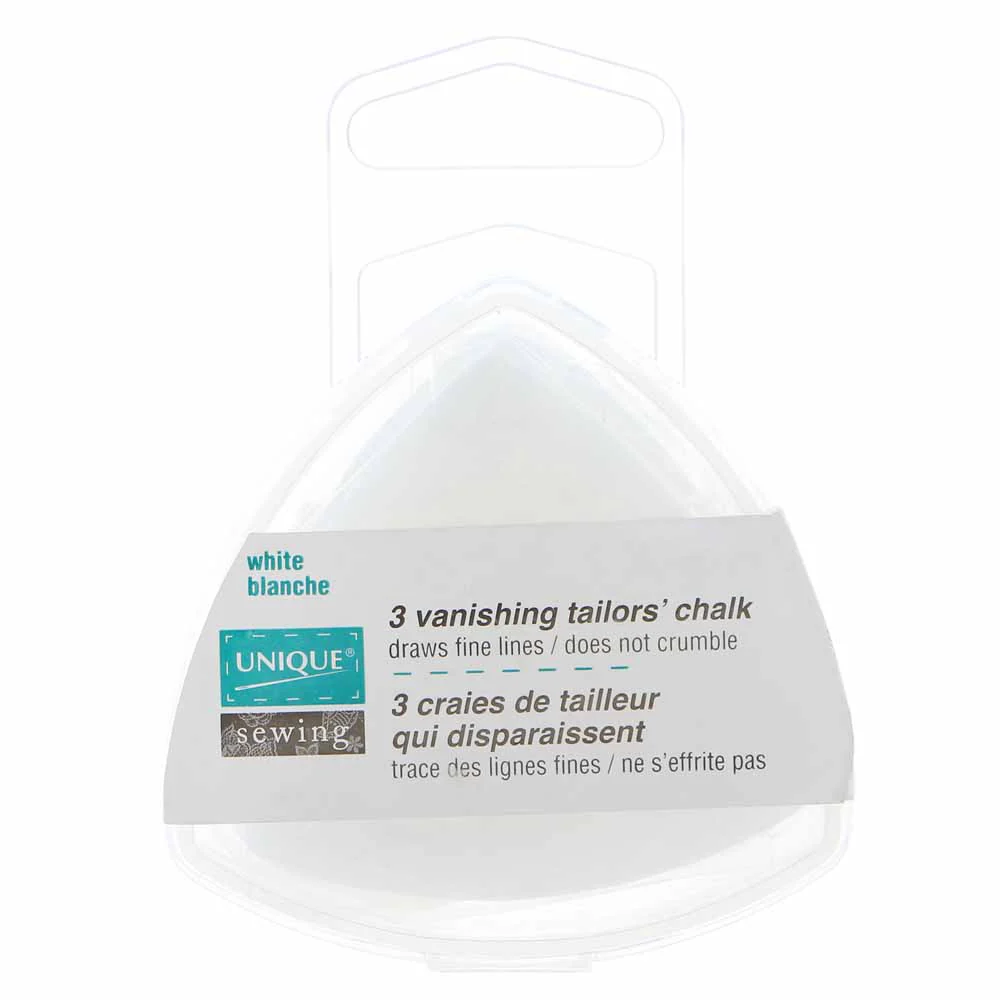 UNIQUE SEWING Vanishing Tailor's Chalk - White - 3 pcs