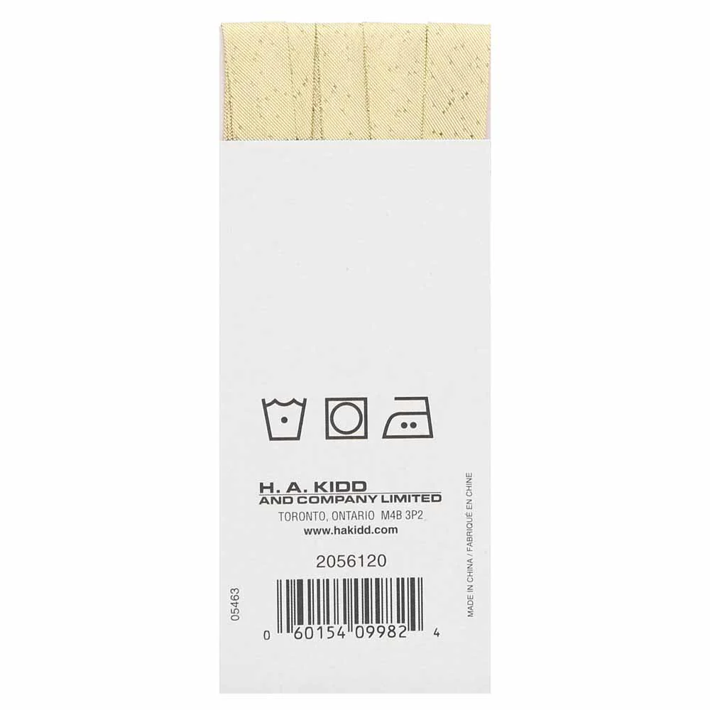 UNIQUE - Single Fold Bias Tape - 13mm x 3.7m - Gold 120 - Image 2