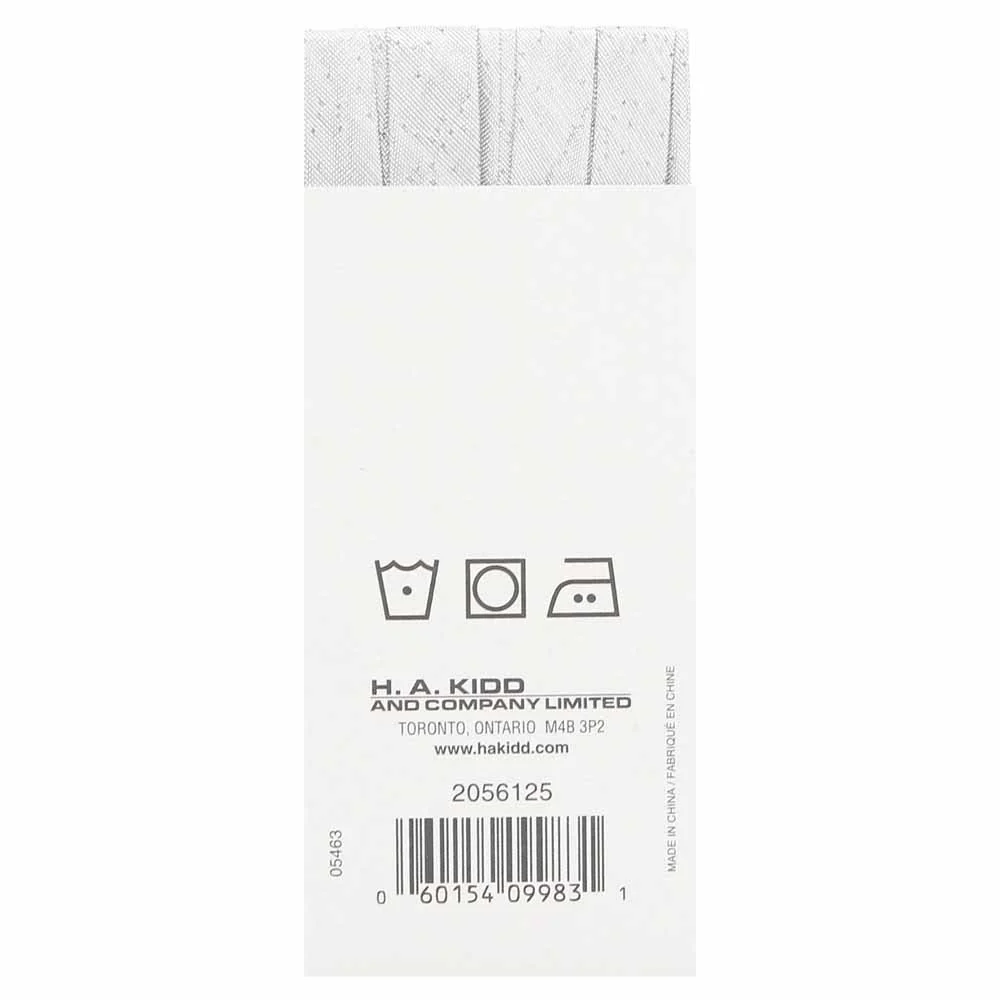 UNIQUE - Single Fold Bias Tape - 13mm x 3.7m - Silver 125 - Image 2