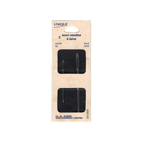 UNIQUE Round Tip Wool Needles - Steel - 2 pcs.