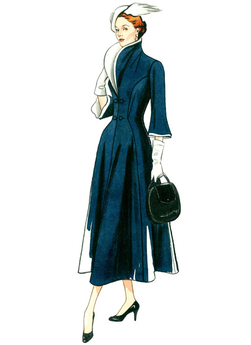 V1738 Misses' Wide-Collar, Fit-and-Flare Dress (size: 14-16-18-20-22) - Image 2