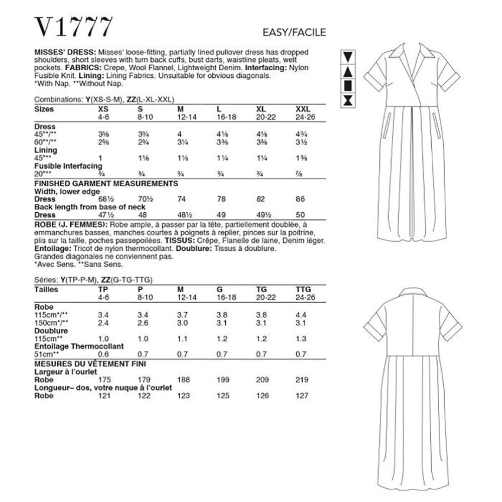 V1777 Misses' Dress - Image 2