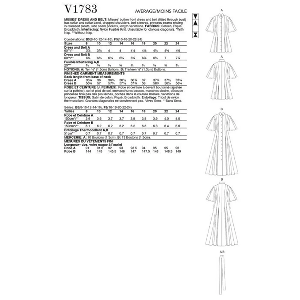 V1783 Misses' Dresses - Image 2
