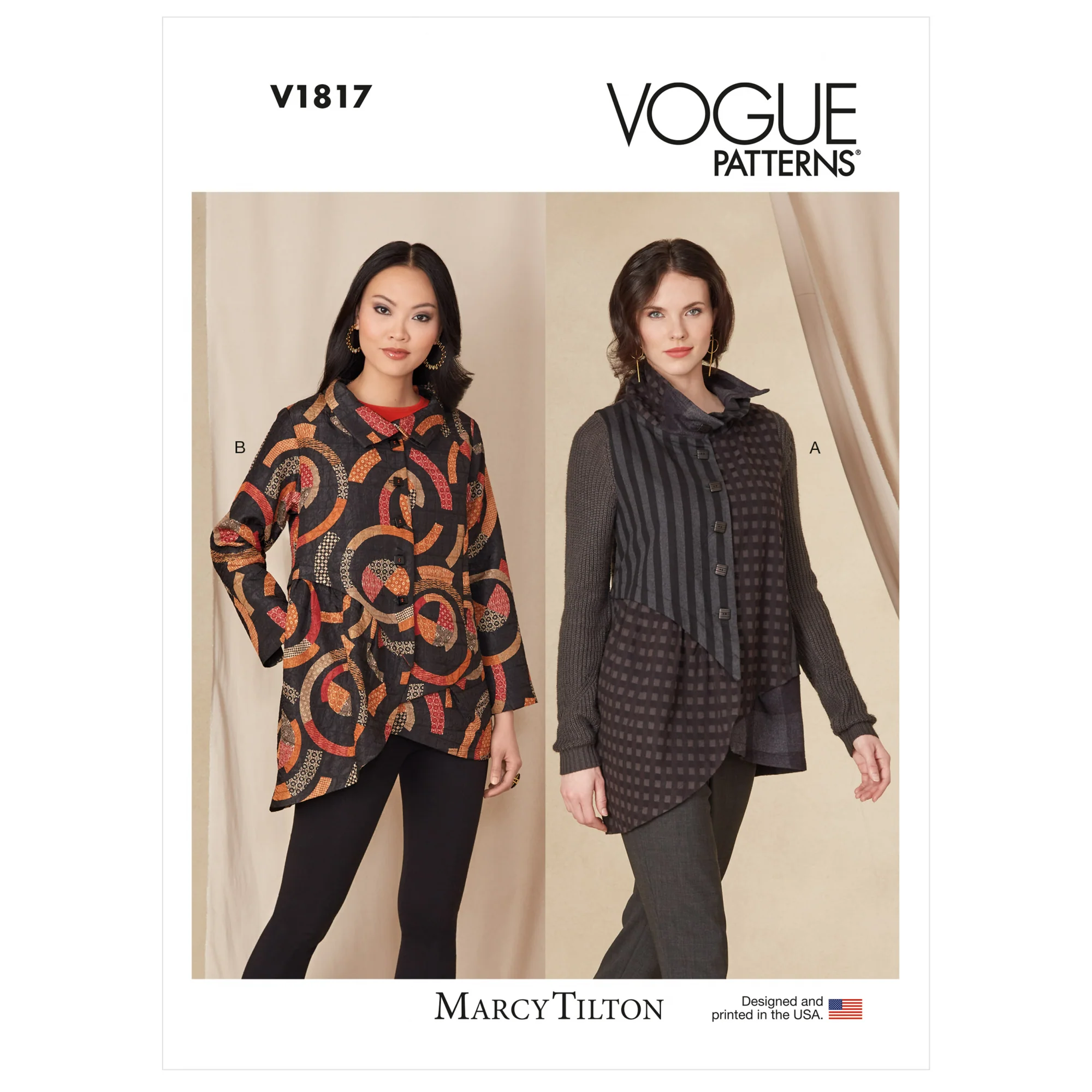V1817 Misses' Jacket and Waistcoat, Marcy Tilton (16-18-20-22-24)