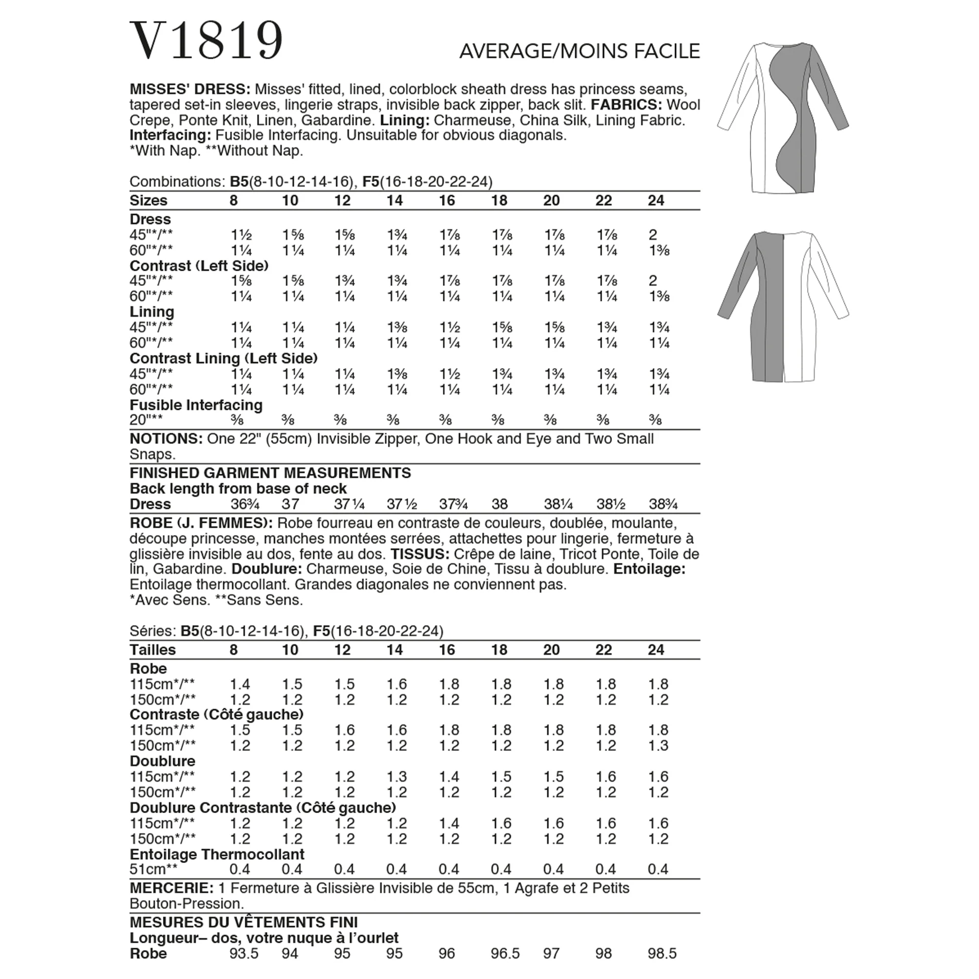 V1819 Misses' Dress, Tom And Linda Platt - Image 2