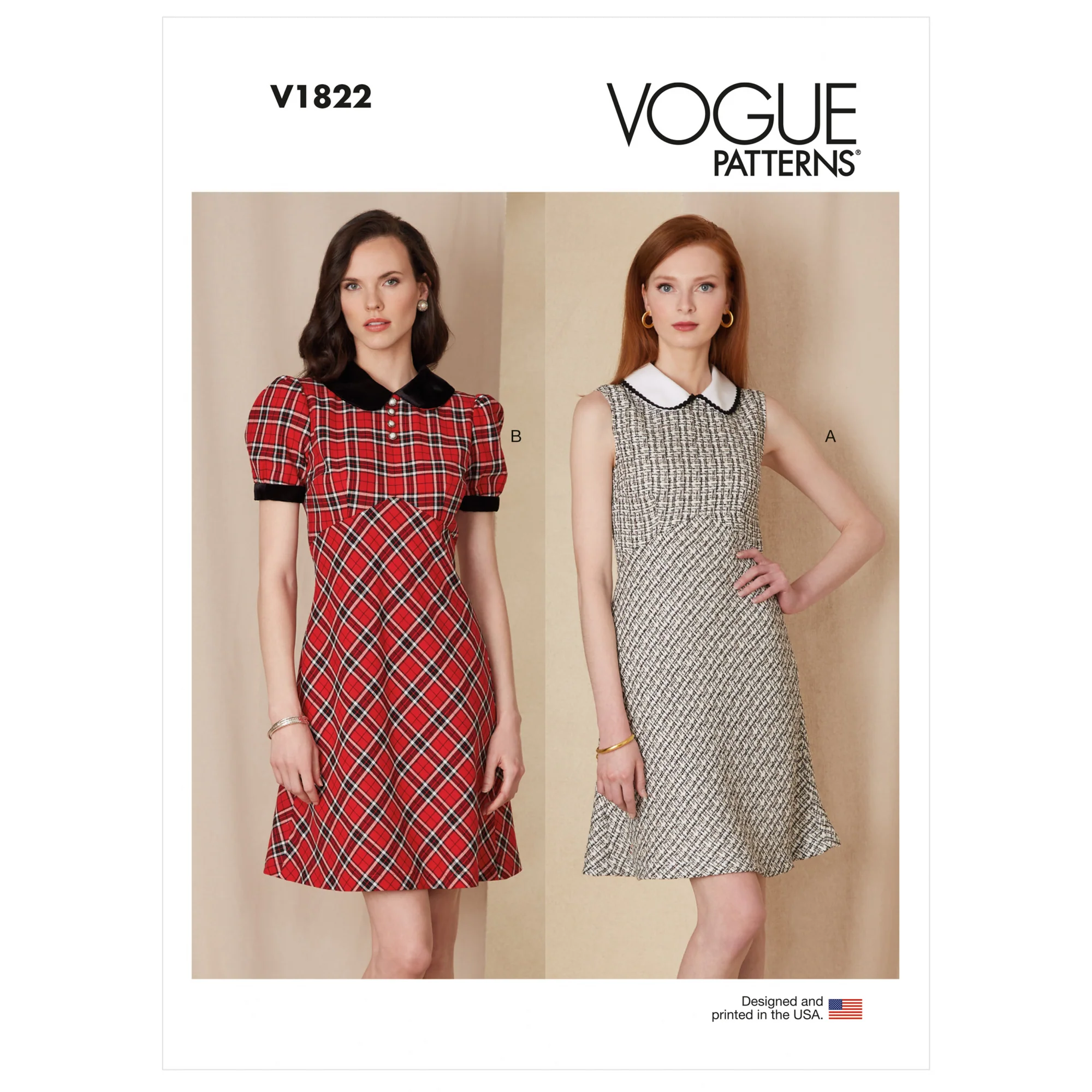 V1822 Misses' Dress