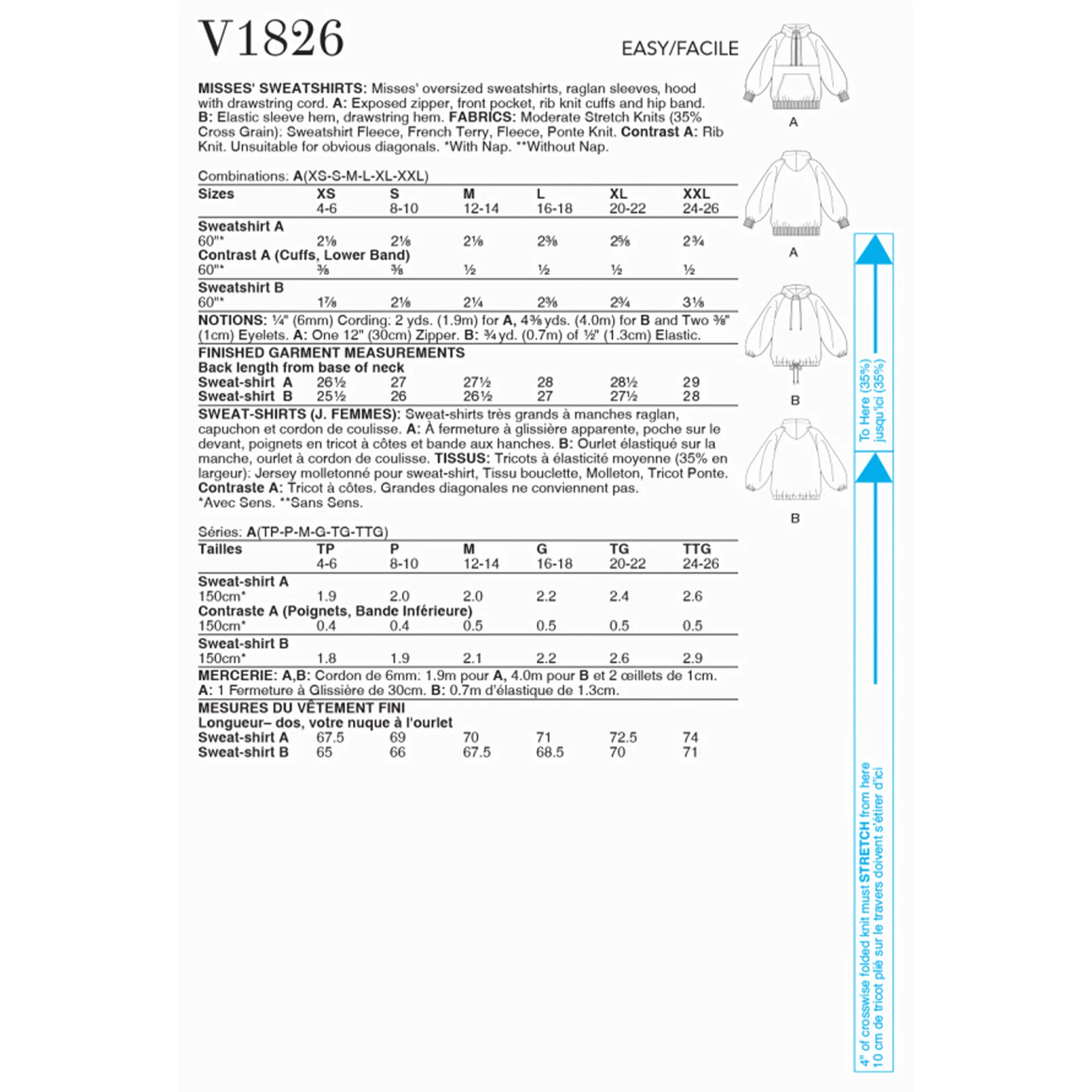 V1826 Misses' Sweatshirts - Image 2