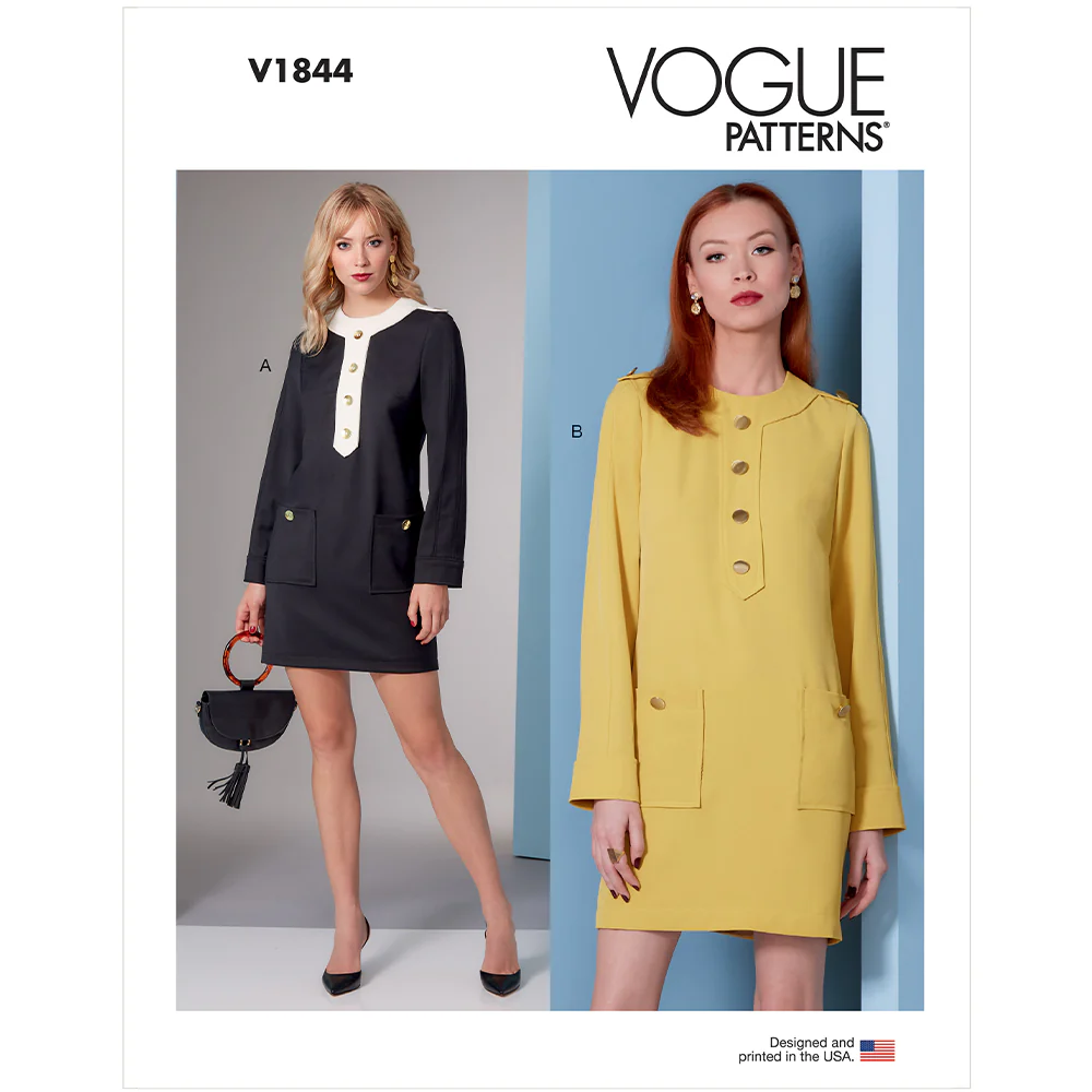 V1844 Misses' and Misses' Petite Dress (16-18-20-22-24)
