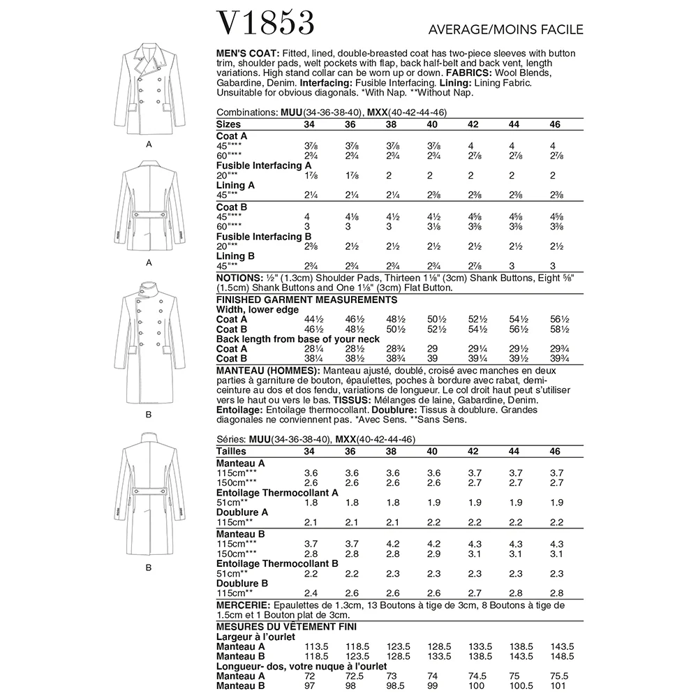 V1853 Men's Coat - Image 2