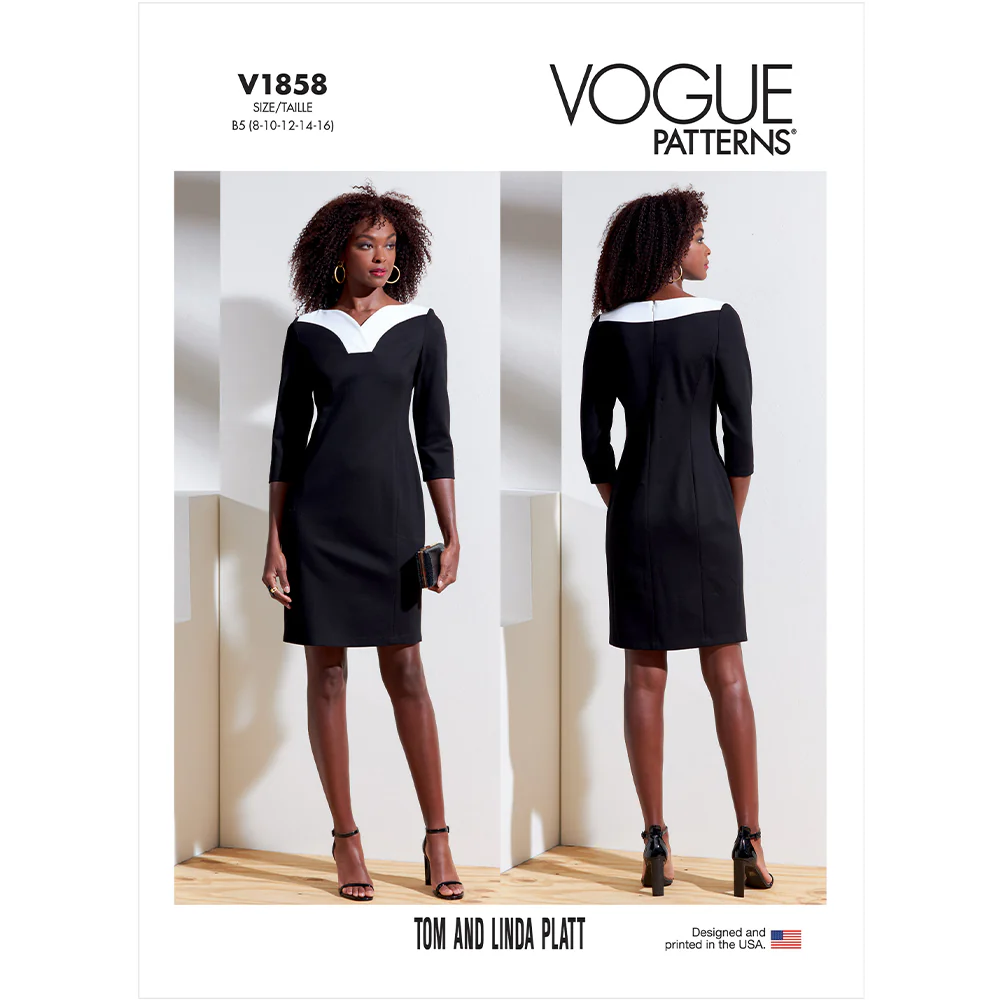 V1858 Misses' and Misses' Petite Dress (16-18-20-22-24)