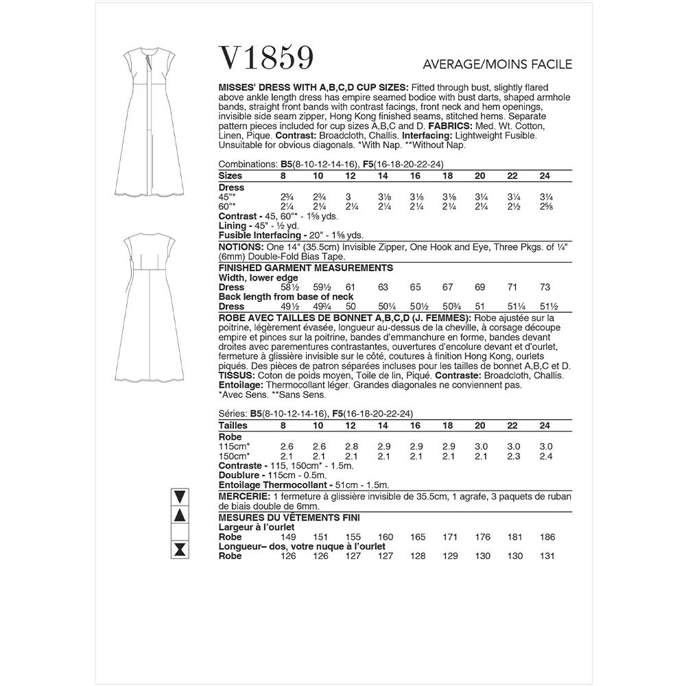 V1859 Misses' Dress (16-18-20-22-24) - Image 2