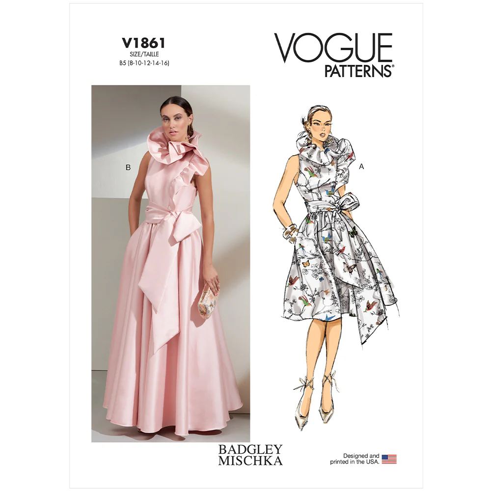 V1861 Misses' Special Occasion Dress and Sash