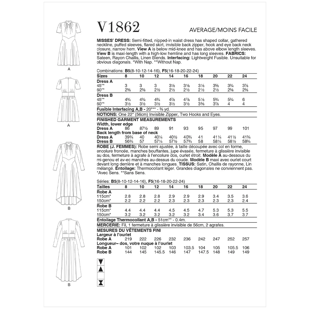 V1862 Misses' Dress - Image 2