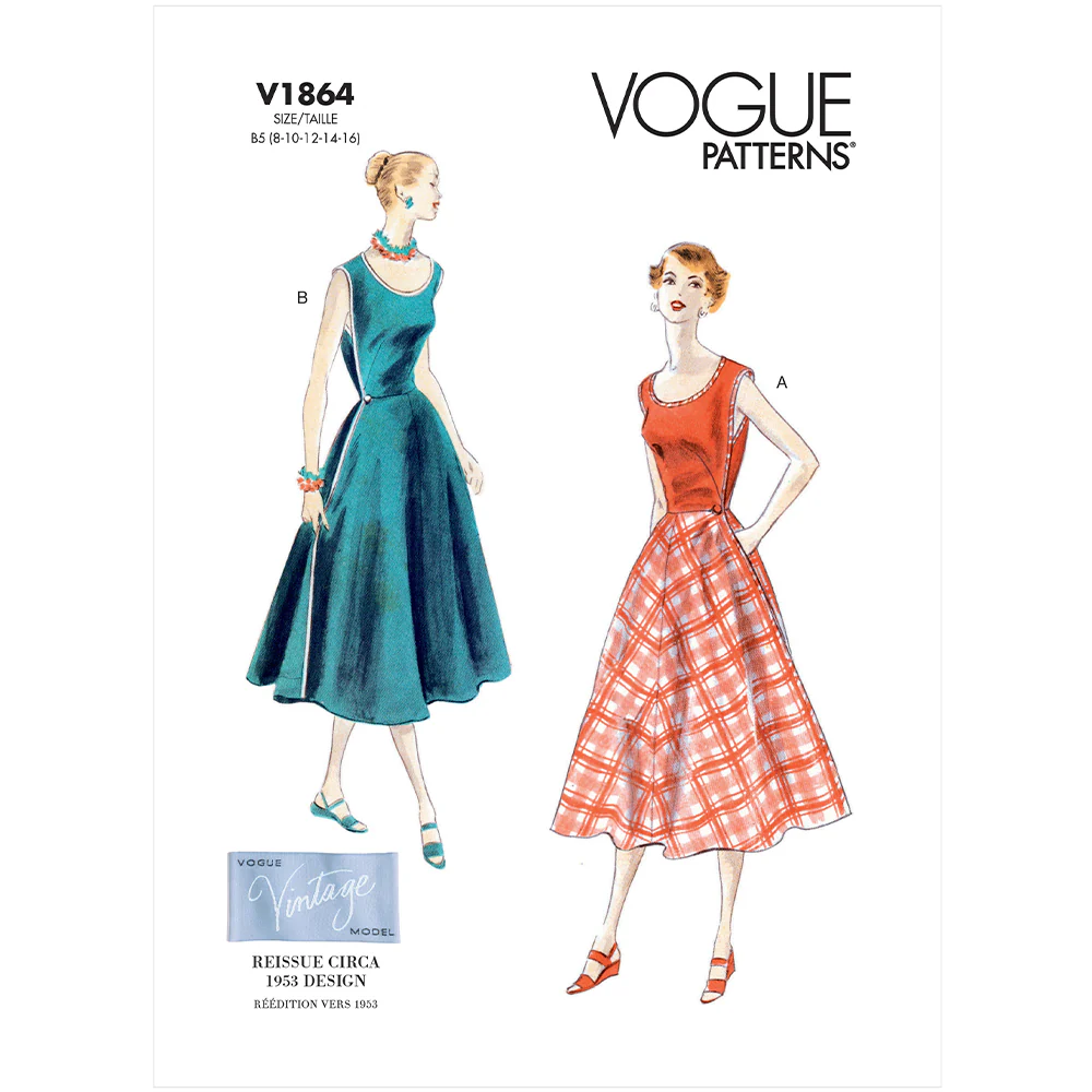 V1864 Misses' Wrap Dress (16-18-20-22-24)