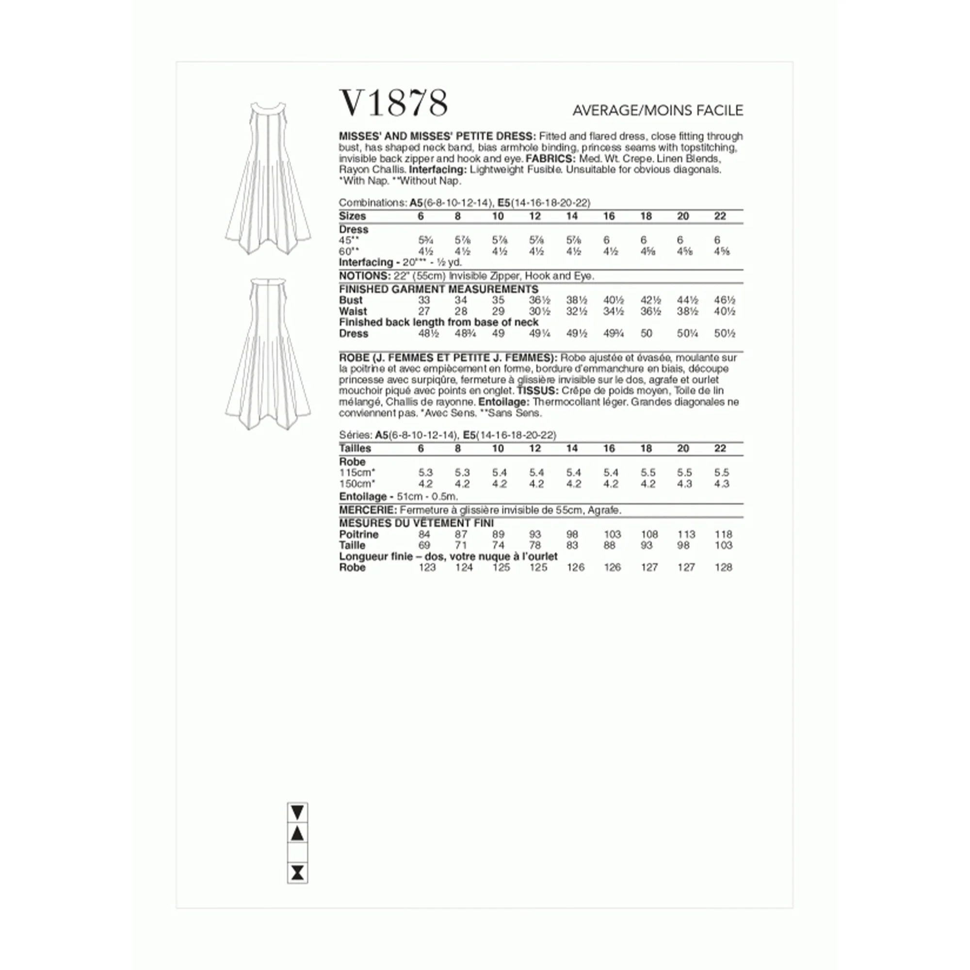 V1878 Misses' and Misses' Petite Dress by Tom and Linda Platt (16-18-20-22) - Image 2