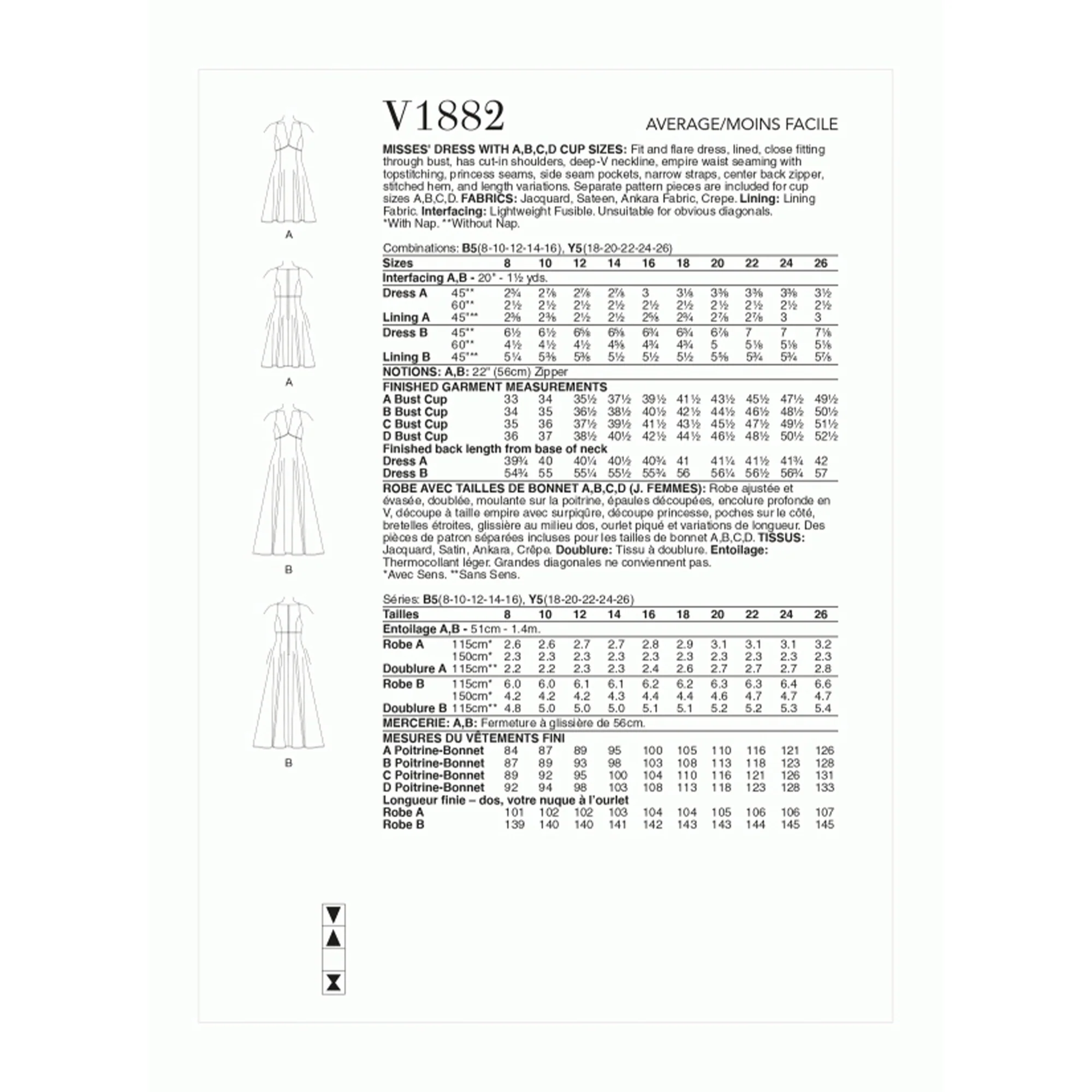 V1882 Misses' Dress (18-20-22-24-26) - Image 2
