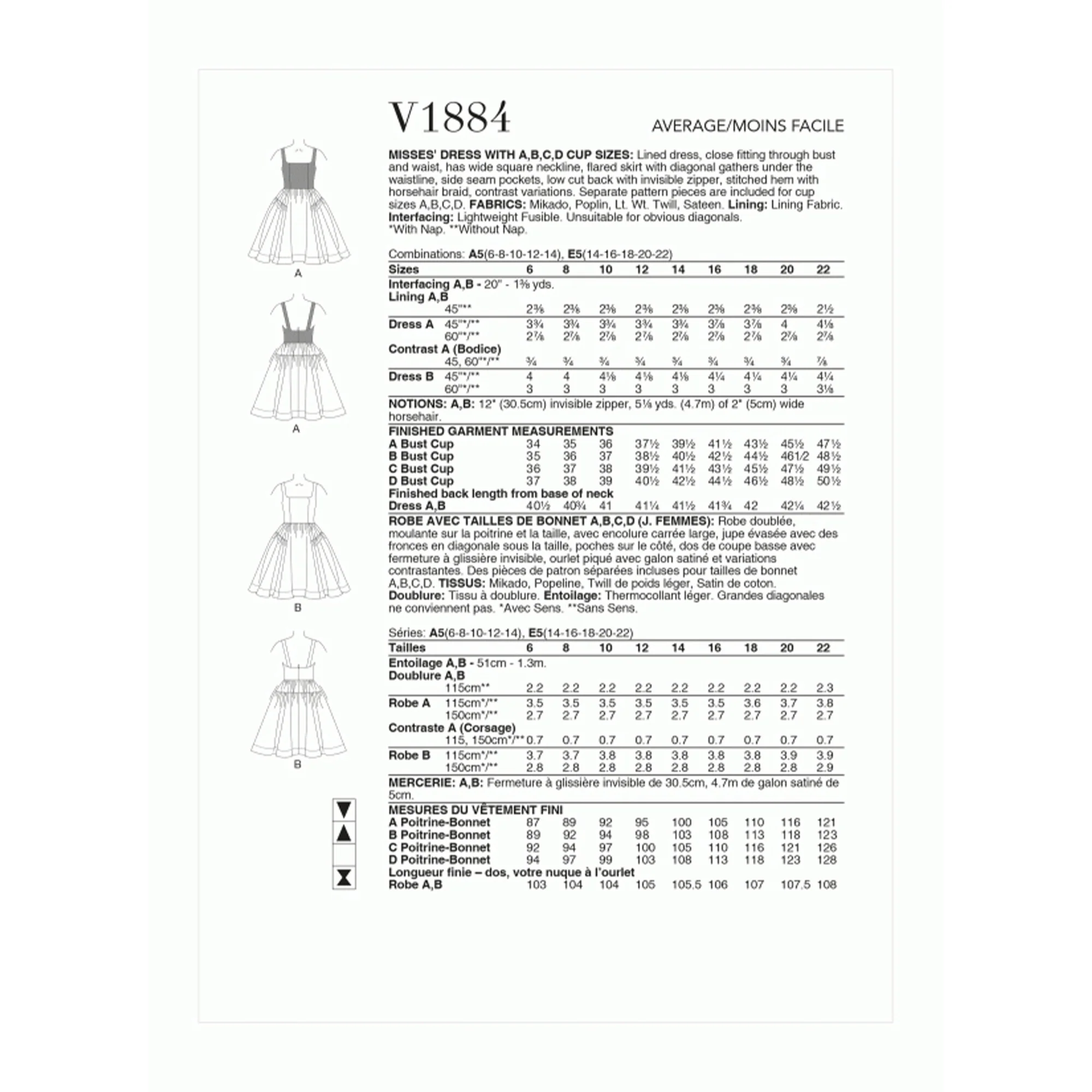 V1884 Misses' Dress - Image 2