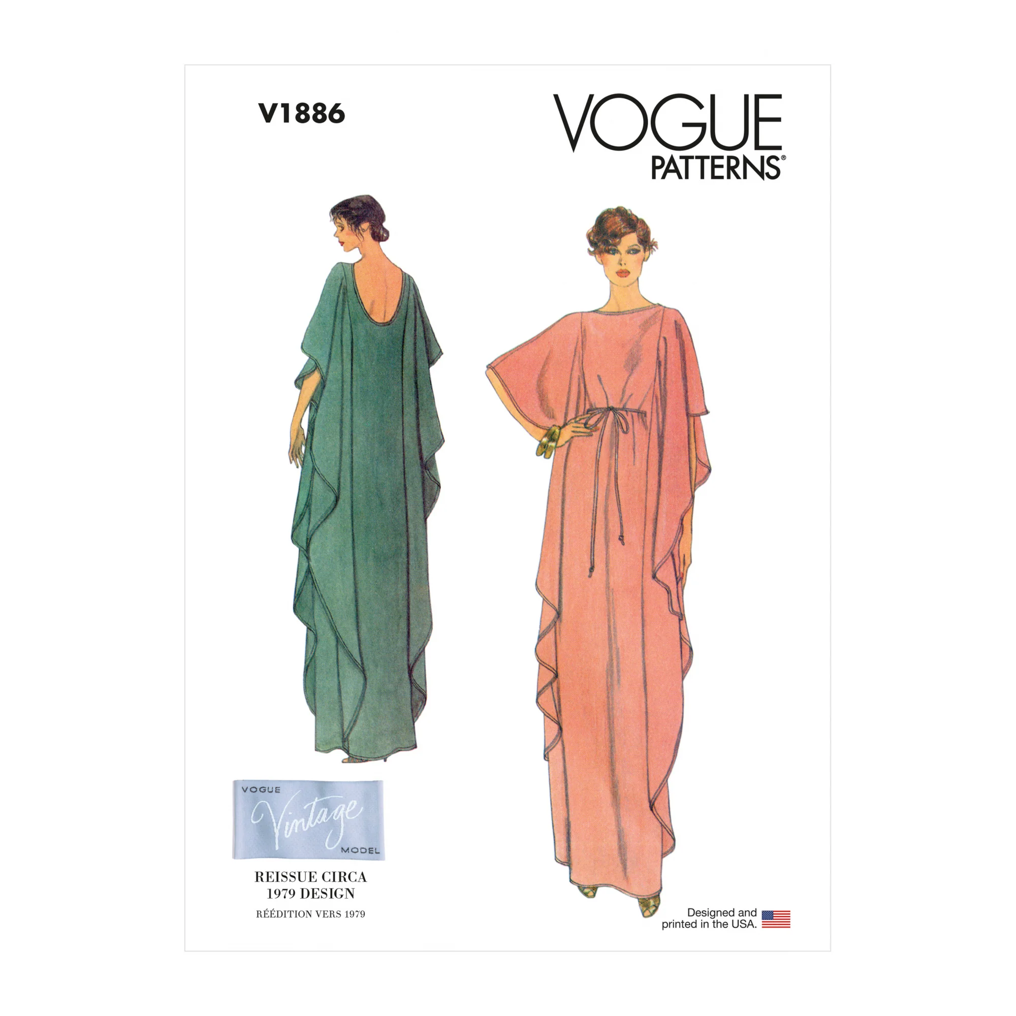 V1886 Misses' Vintage Caftan (XS-S-M-L-XL-XXL)