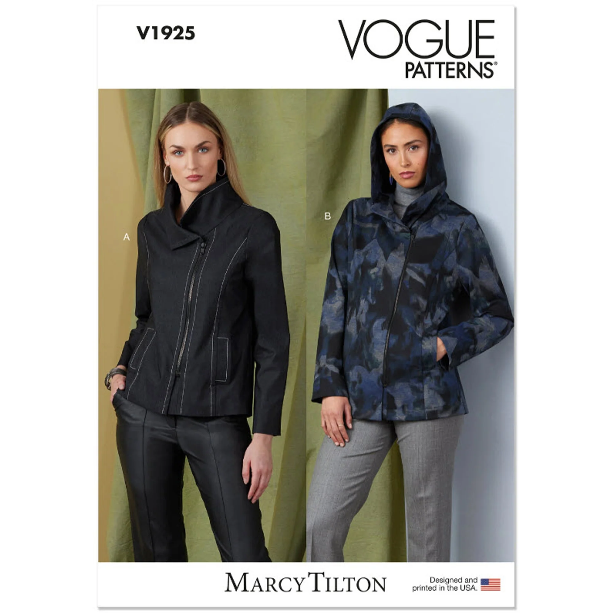 V1925 Misses' Jacket in Two Lengths by Marcy Tilton (16-18-20-22-24)