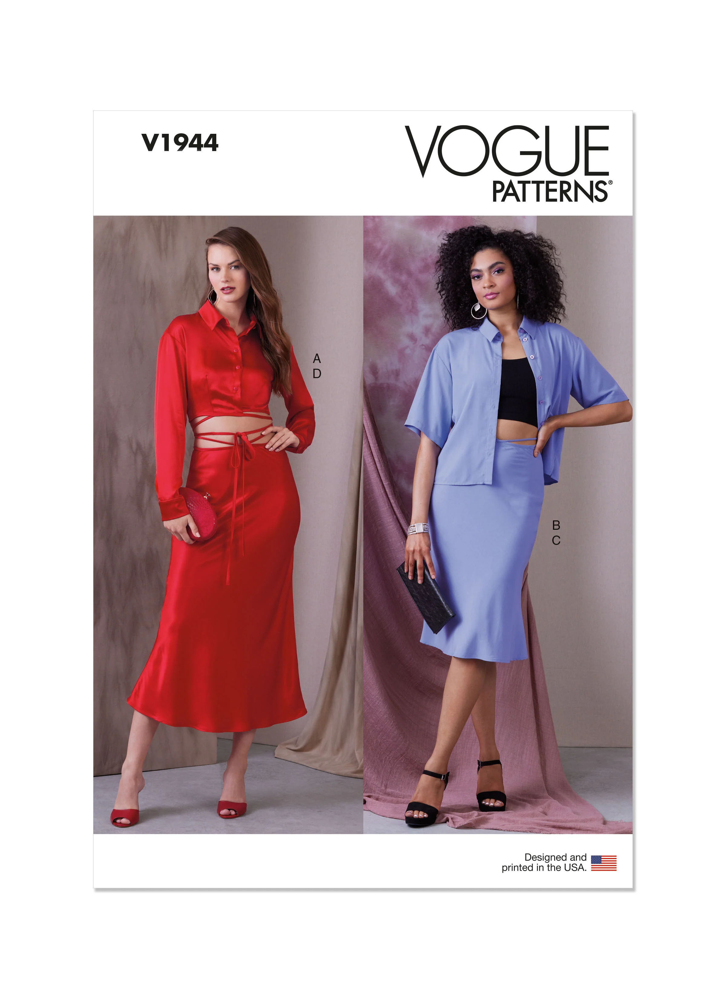 V1944 MISSES' TOPS AND SKIRTS (14-16-18-20-22)
