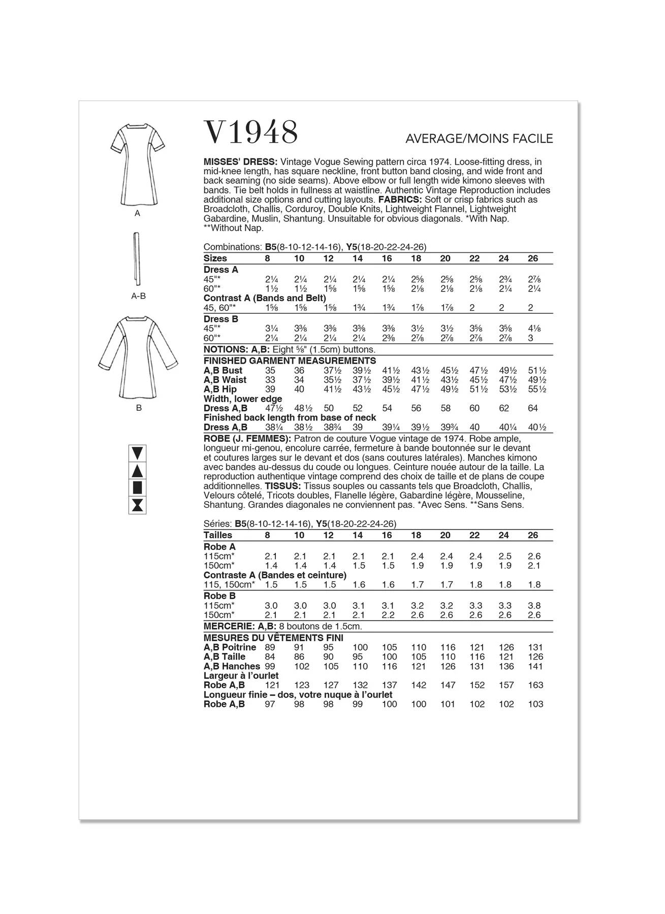V1948 Misses' Dress (18-20-22-24-26) - Image 2