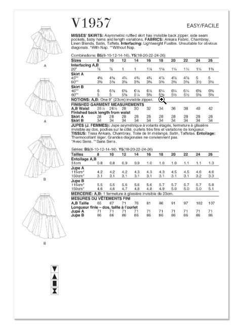 V1957 Misses' Skirts (18-20-22-24-26) - Image 2