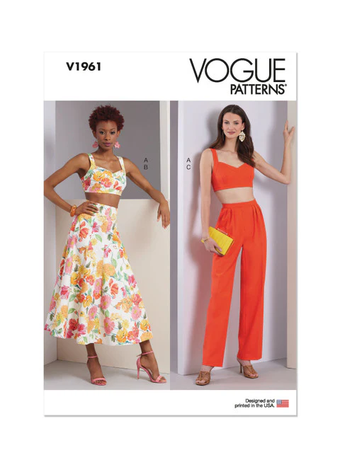 V1961 Misses' Top, Skirt and Pants (14-16-18-20-22)