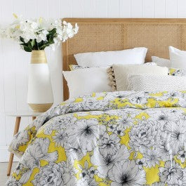 Valentina - 3 pc Duvet cover - Yellow
