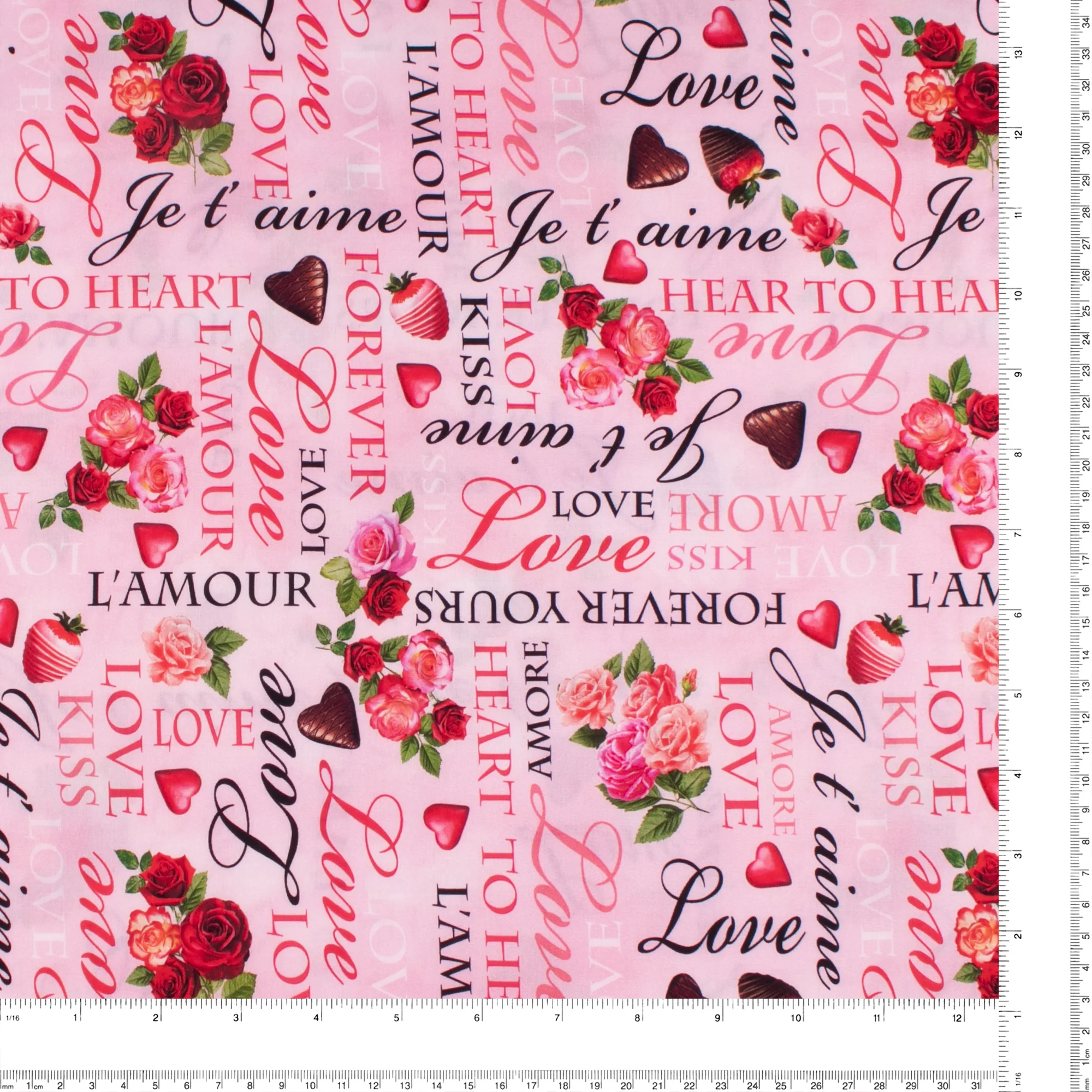 VALENTINE'S Printed Cotton - 037 - Light Pink - Image 3