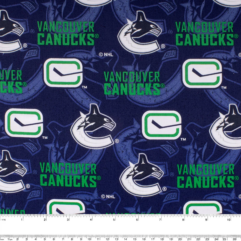 Vancouver Canucks (1VAN) - NHL cotton print - Logo - Blue - Image 2