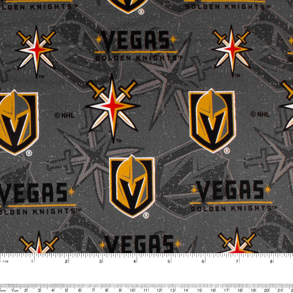 Vegas Golden Knights - NHL cotton print - Logo - Grey - Image 2