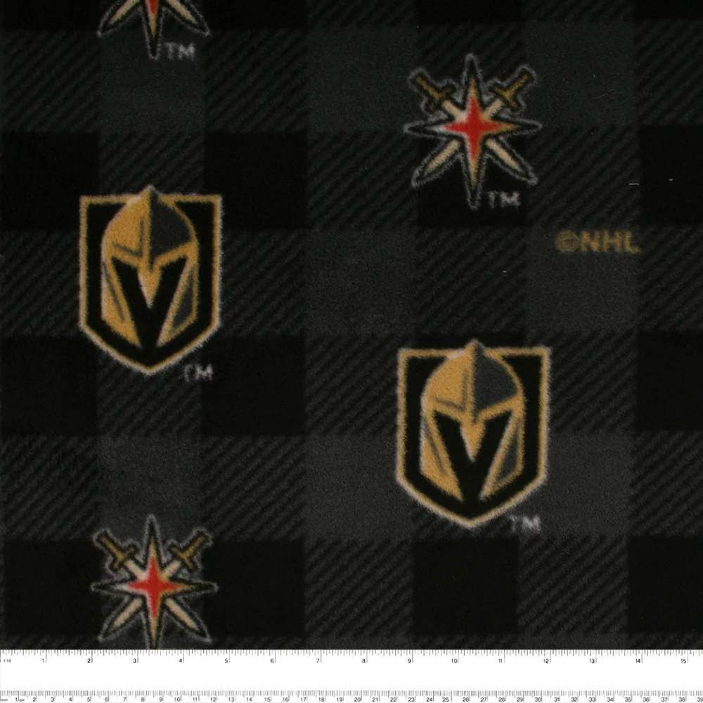 Vegas Golden Knights - NHL Fleece Print - Buffalo plaid - Black - Image 2
