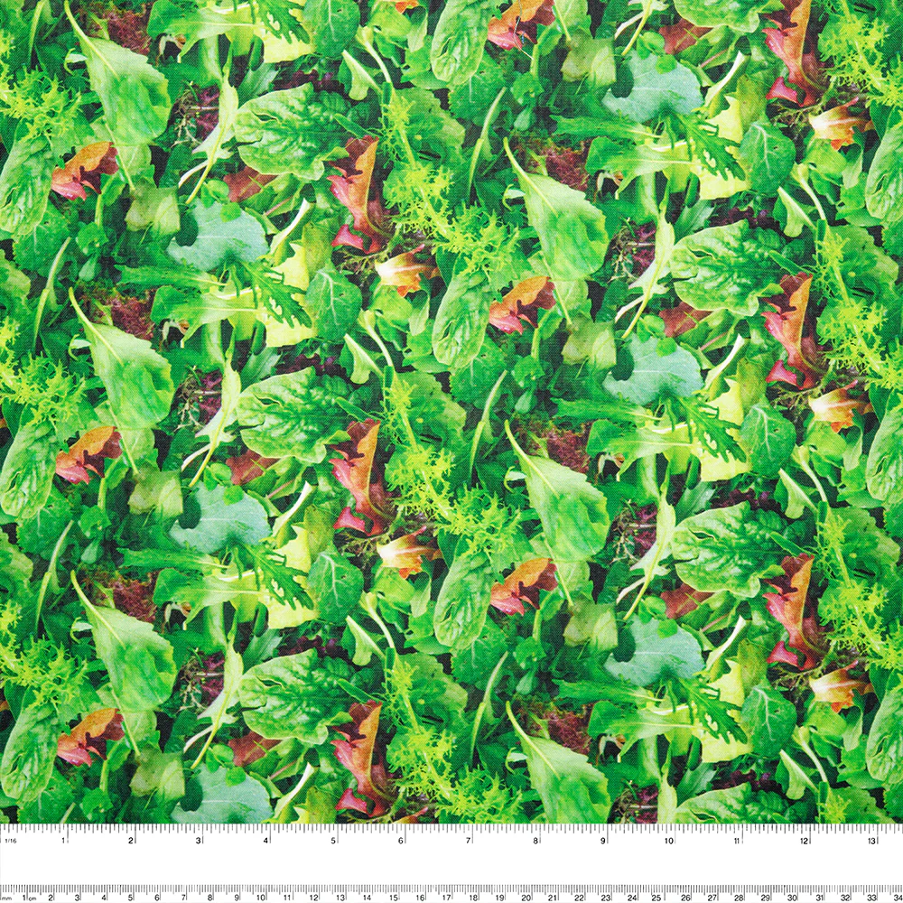 VEGETABLE GARDEN Printed Cotton - Fine herbs - Green - Image 2