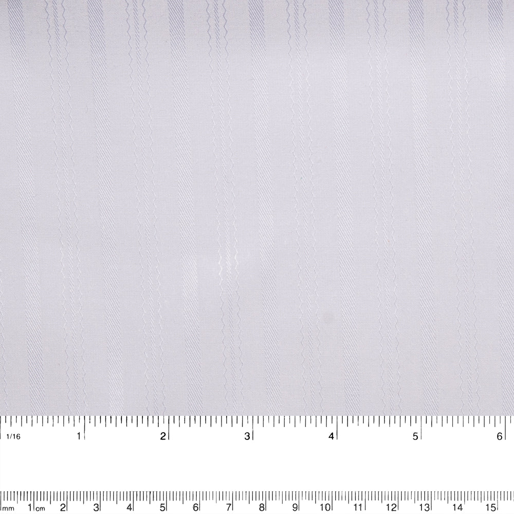 White dobby shirting - Stripes Zigzag - White - Image 3