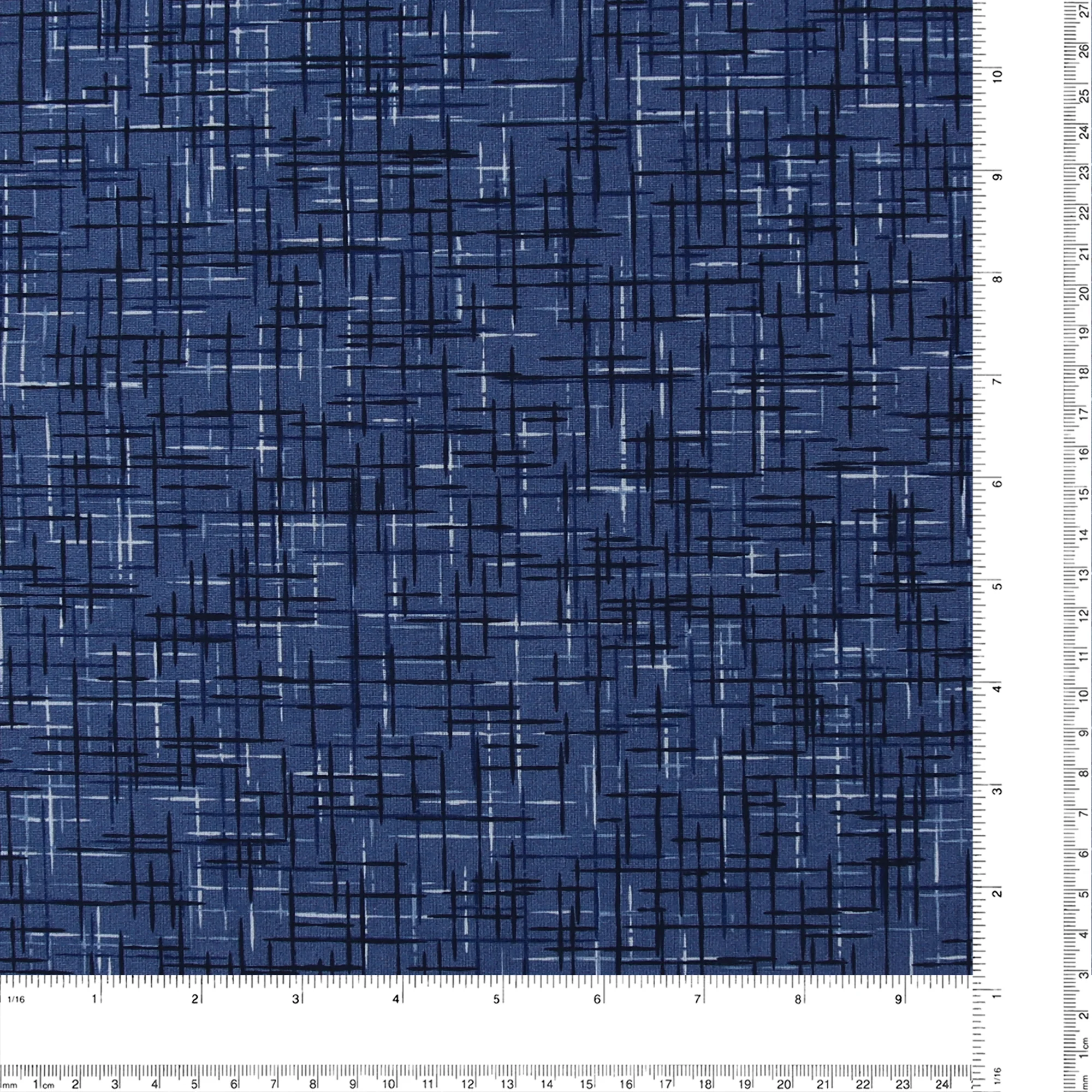 Wide Quilt Backing Print - 127 - Navy - Image 3
